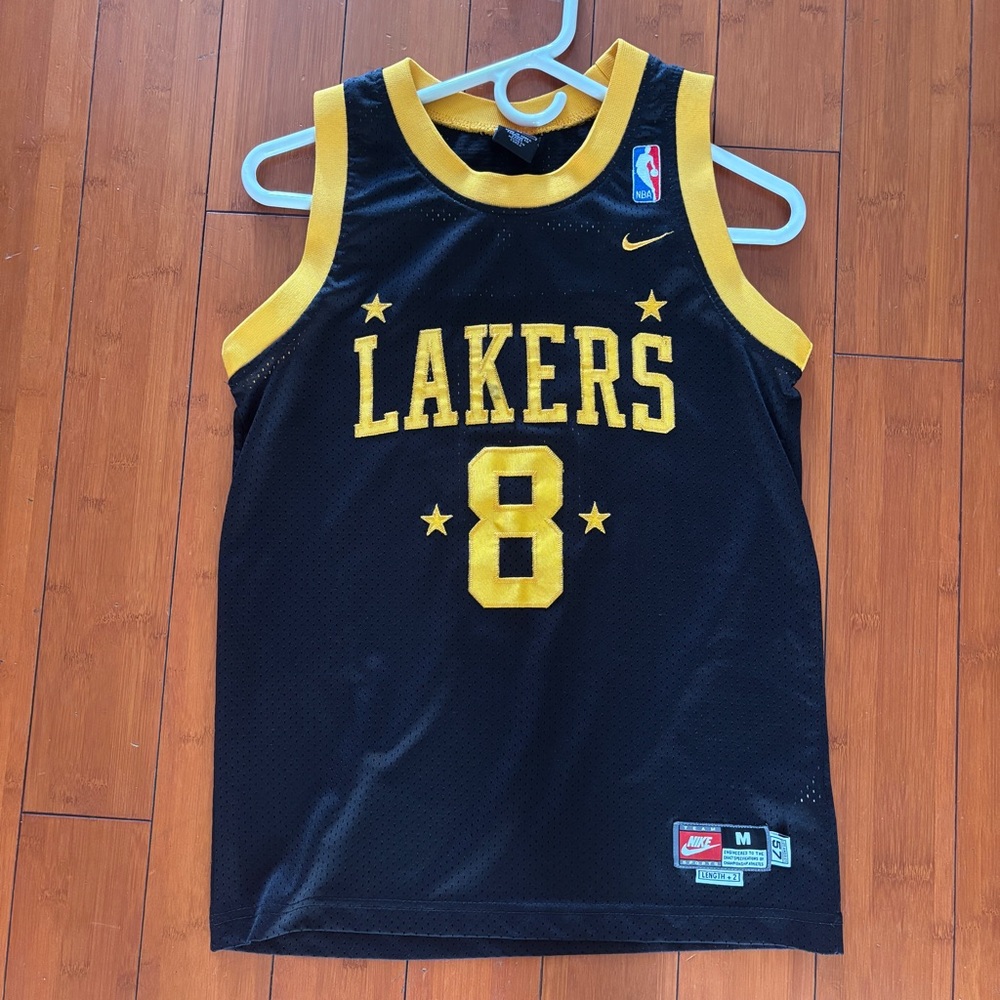 Kobe Bryant #8 Los Angeles Lakers Nike Black '57 Jersey Youth MEDIUM (+2 Length)
